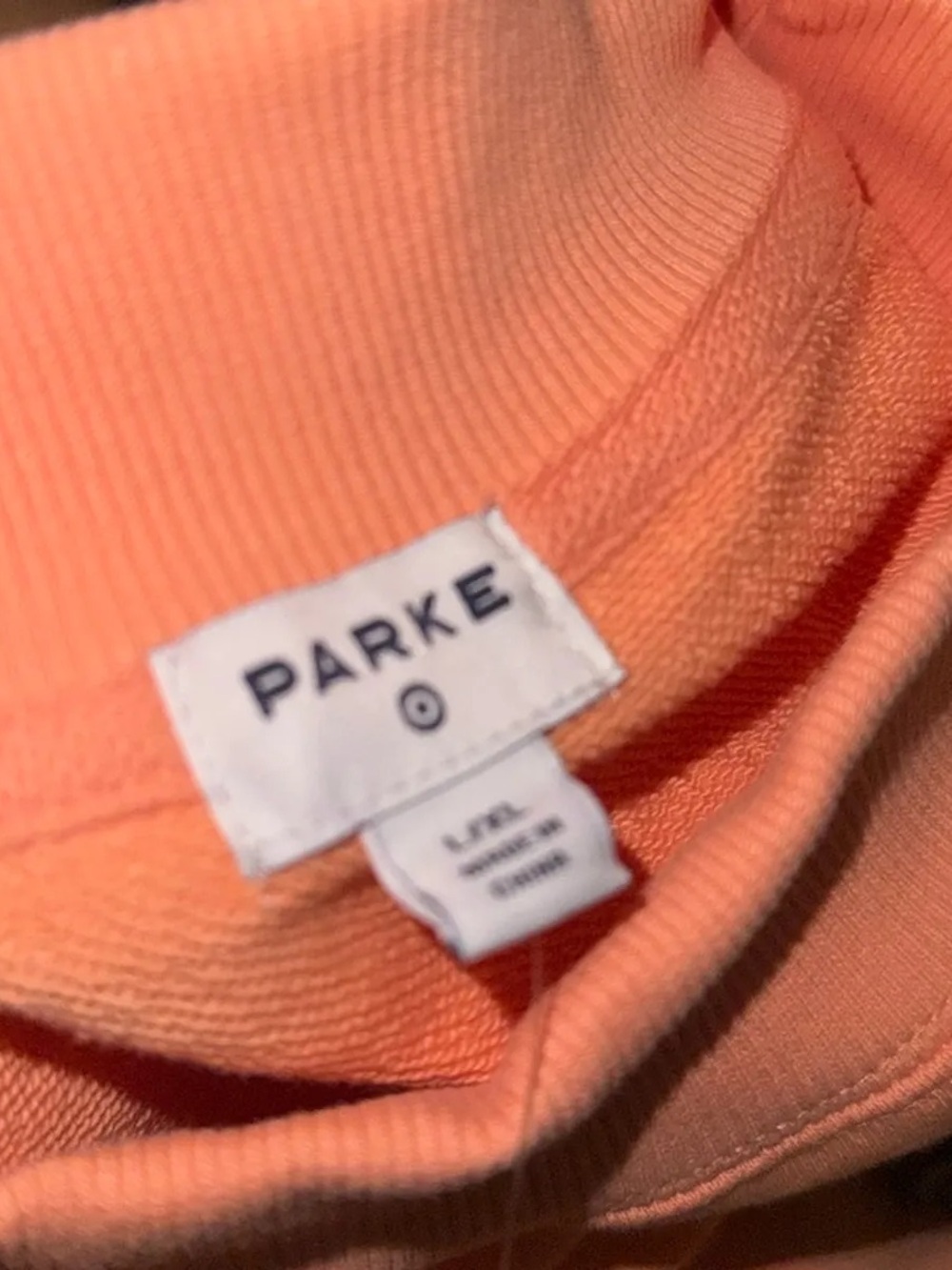 Parke x Target Peach mockneck sweatshirt - Picture 3 of 3